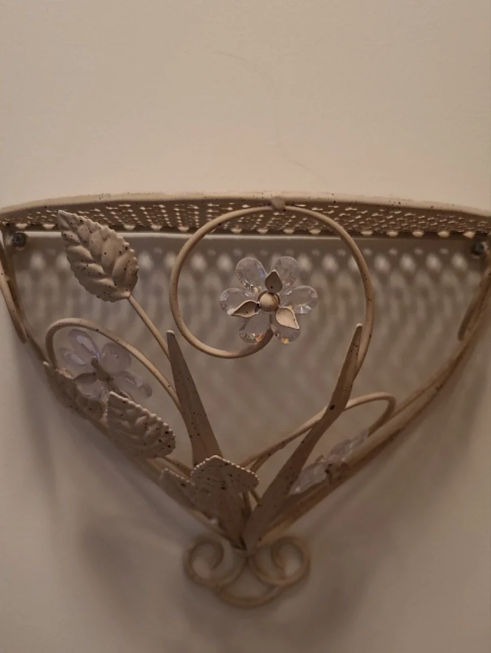 Metal Wall Shelf Cream Color